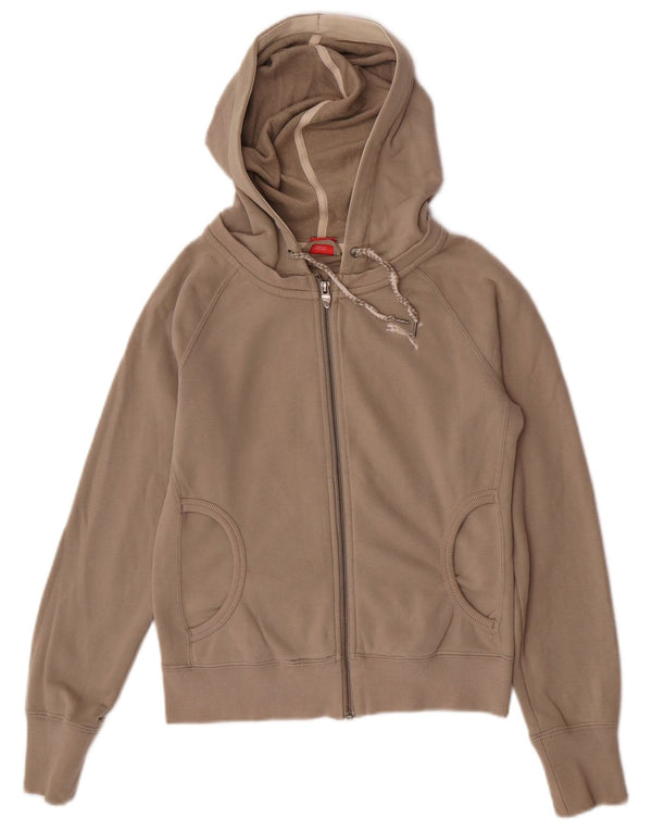 Maglione con cappuccio e zip da donna Puma UK 10 piccolo cotone beige