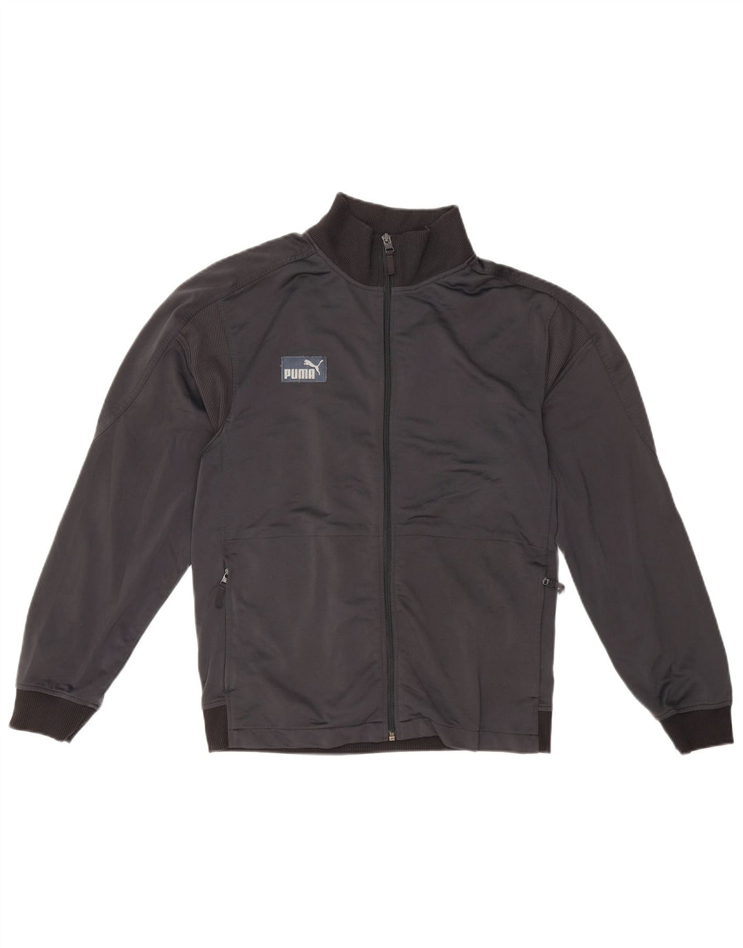 PUMA Boys Tracksuit Top Jacket 15-16 Years Grey Polyester