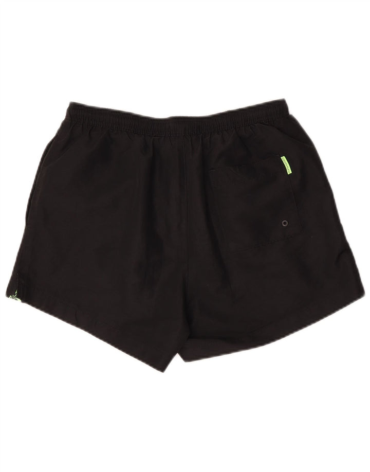Pantaloncini da bagno grafici da uomo Calvin Klein piccoli color block nero