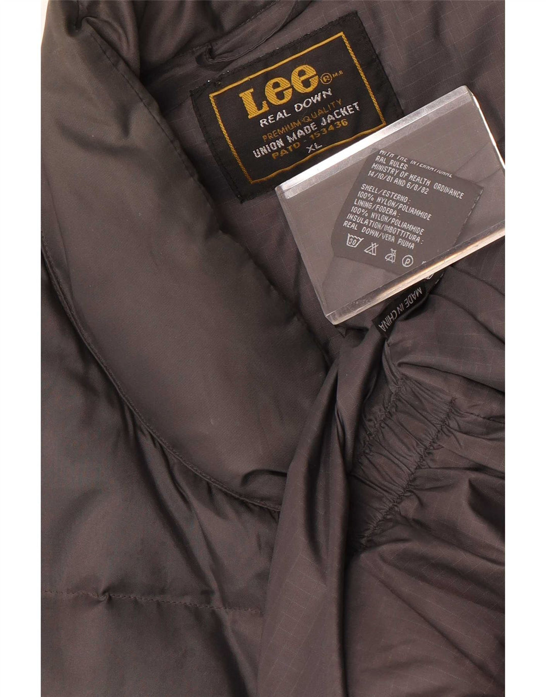 Gilet imbottito da uomo Lee UK 42 XL nylon grigio
