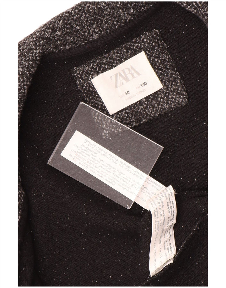 Giacca blazer a 2 bottoni per ragazze Zara 9-10 anni grigia chiazzata