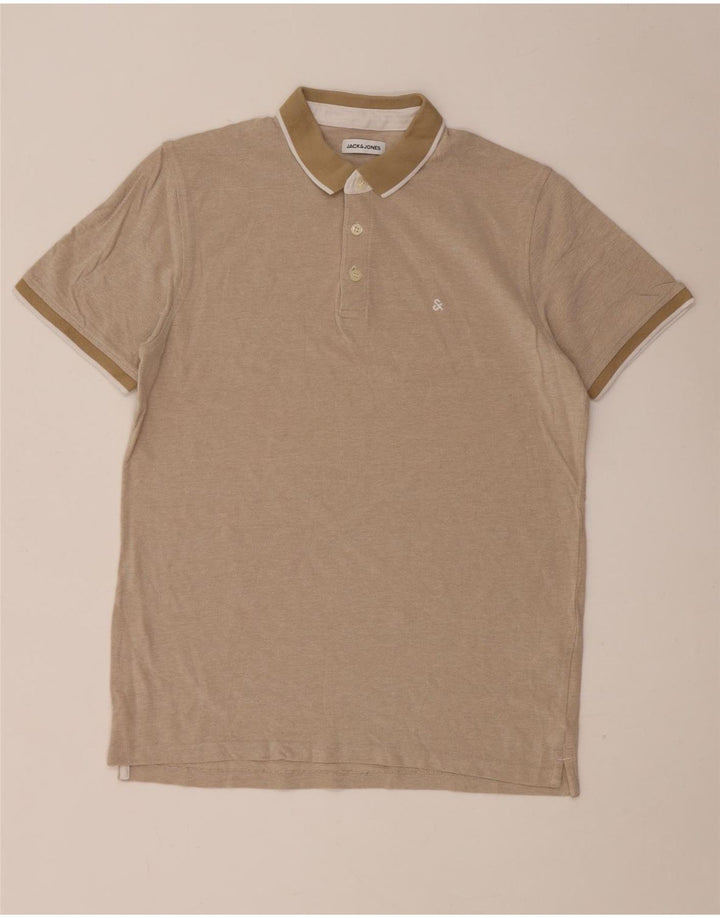 Polo da uomo Jack & Jones XL in cotone beige