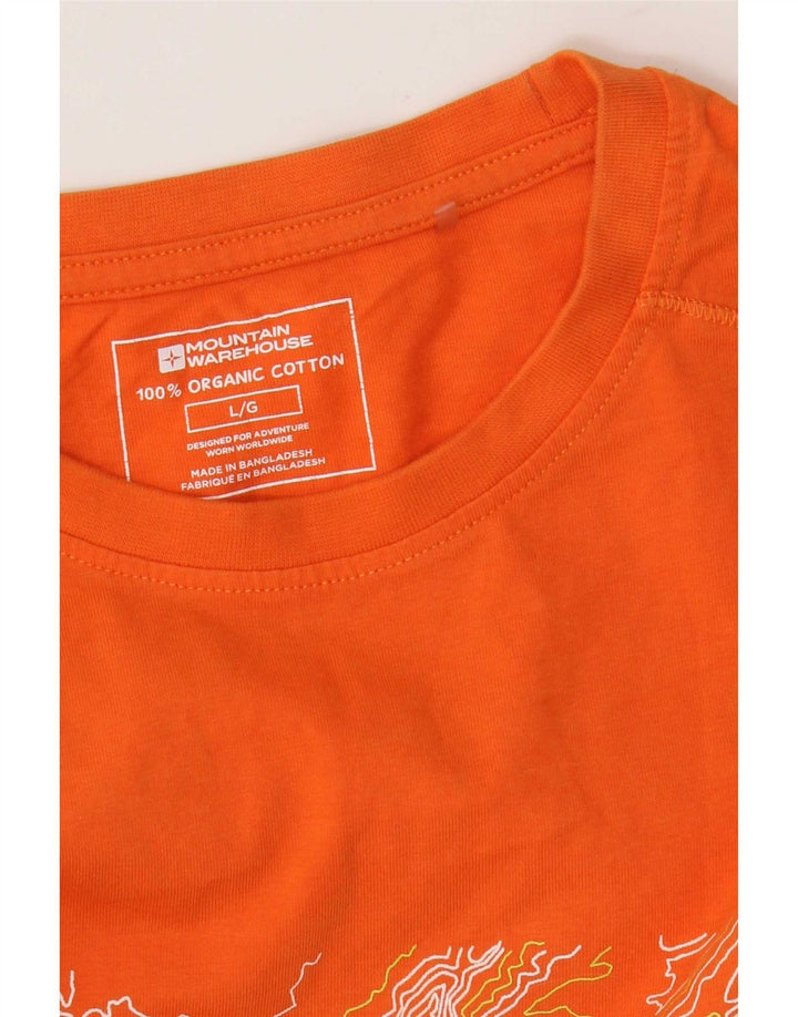 T-shirt grafica da uomo a maniche corte Mountain Warehouse, taglia grande, arancione