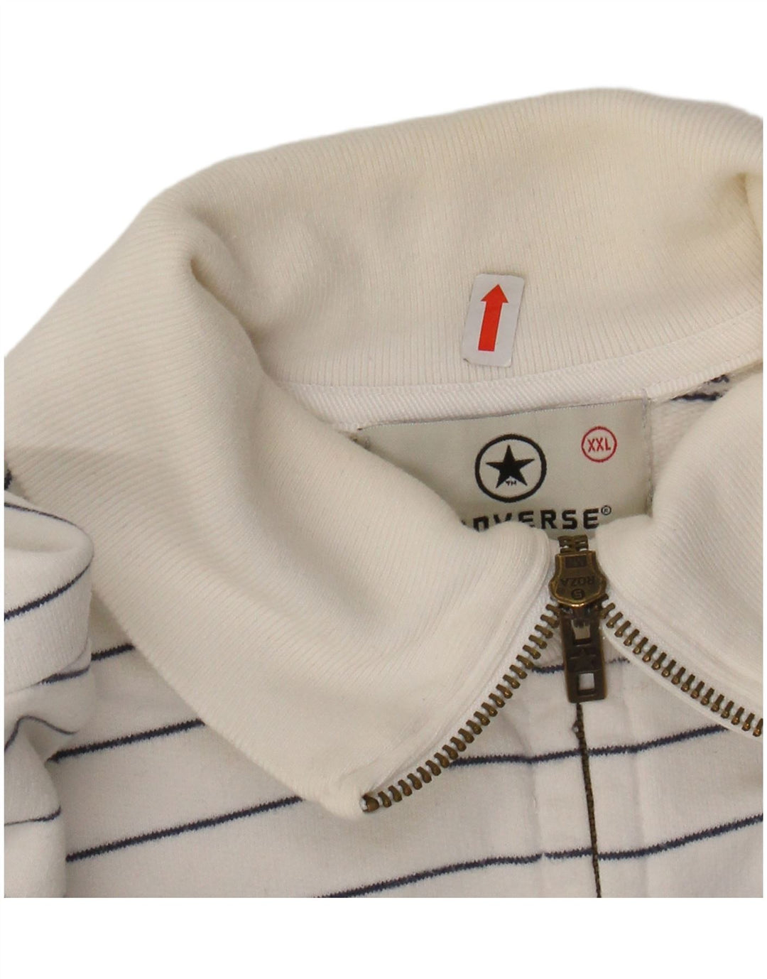 Giacca da tuta da uomo CONVERSE 2XL cotone a righe bianche