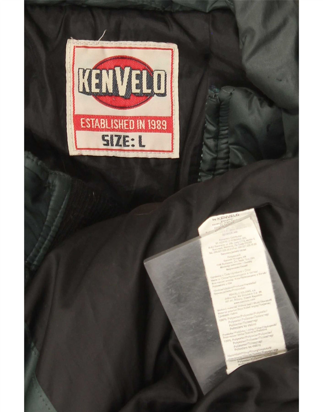 Giacca imbottita da uomo Kenvelo UK 40 Large Verde Poliestere