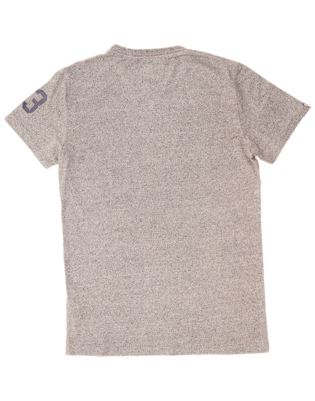 T-shirt grafica da uomo di atletica leggera SUPERDRY, piccola, in cotone grigio