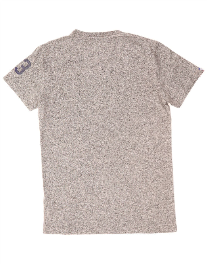 T-shirt grafica da uomo di atletica leggera SUPERDRY, piccola, in cotone grigio