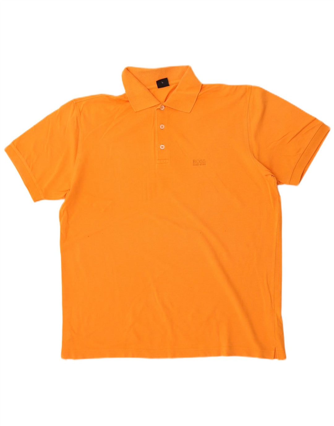 Polo da uomo Hugo Boss grande in cotone arancione