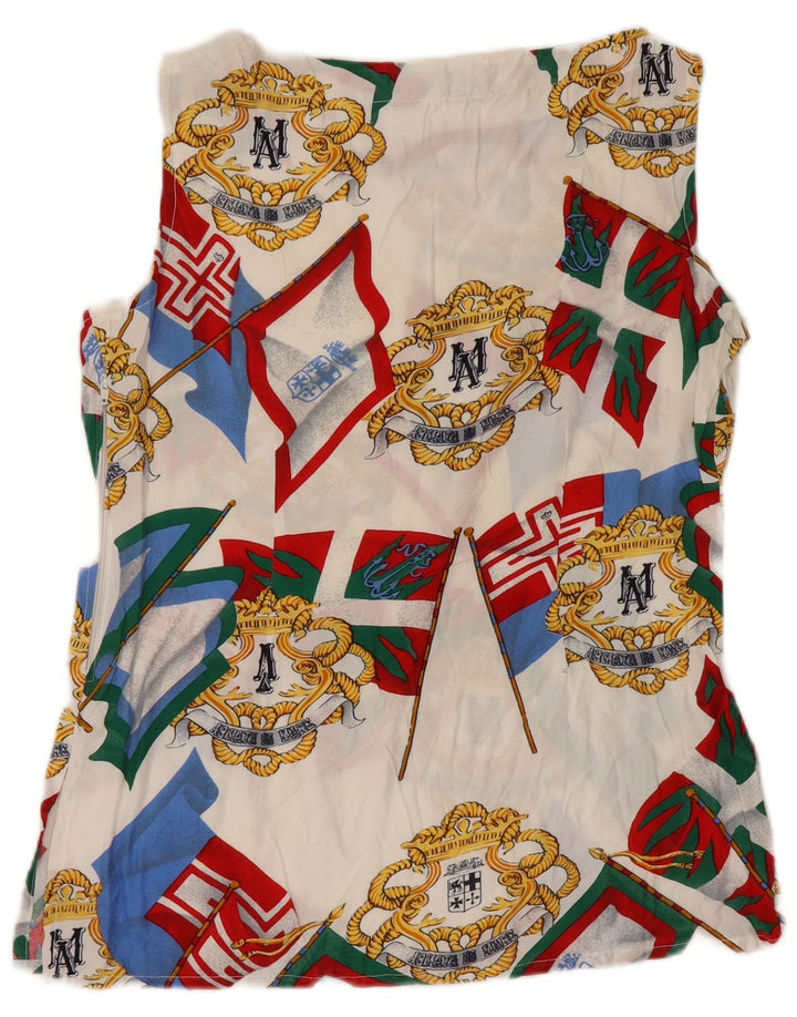 Armata Di Mare Camicetta da donna con motivo astratto Top IT 44 Bianco medio