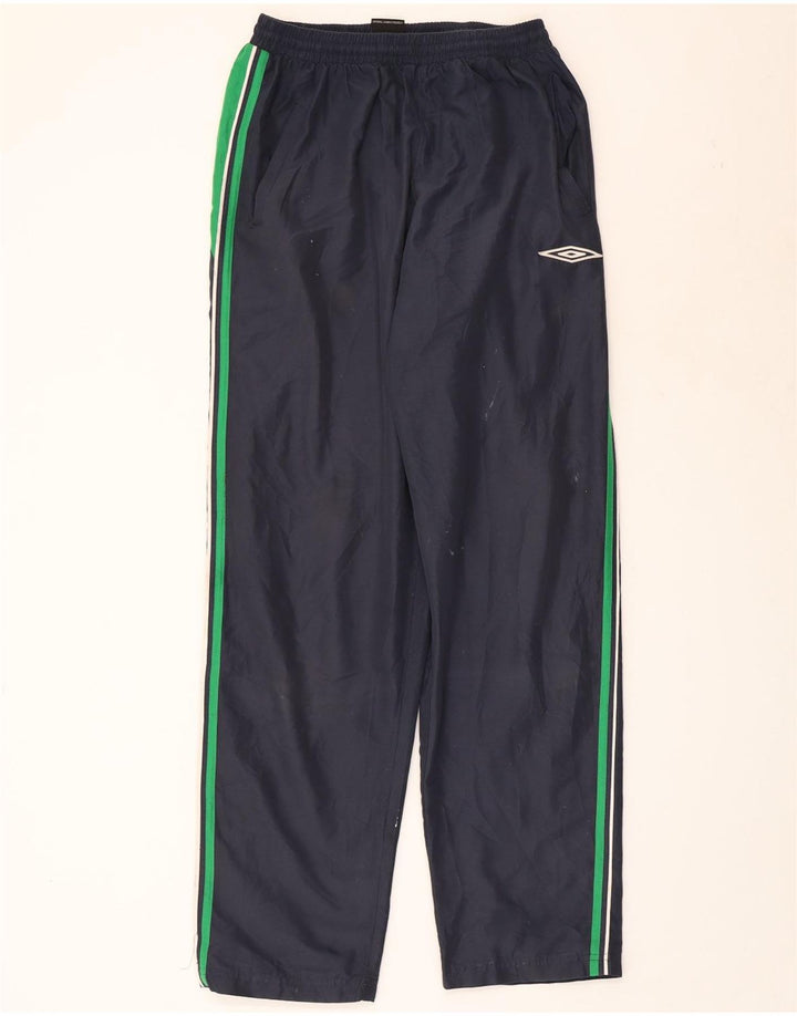 Pantaloni da tuta da uomo UMBRO grandi in poliestere color block blu navy