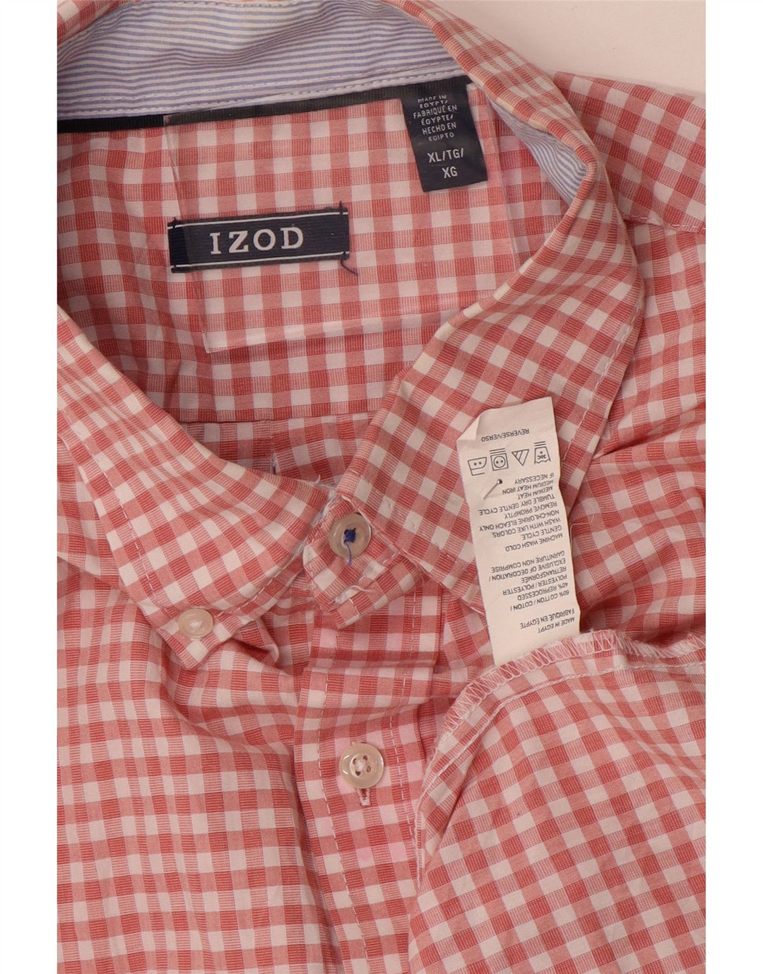 Camicia da uomo IZOD XL in cotone a quadretti rosa