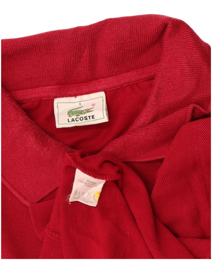 Polo da uomo Lacoste taglia 6 XL in cotone rosso