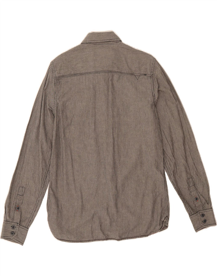 VANS Mens Shirt Small Grey Striped Cotton Vintage Vans and Second-Hand Vans from Messina Hembry 
