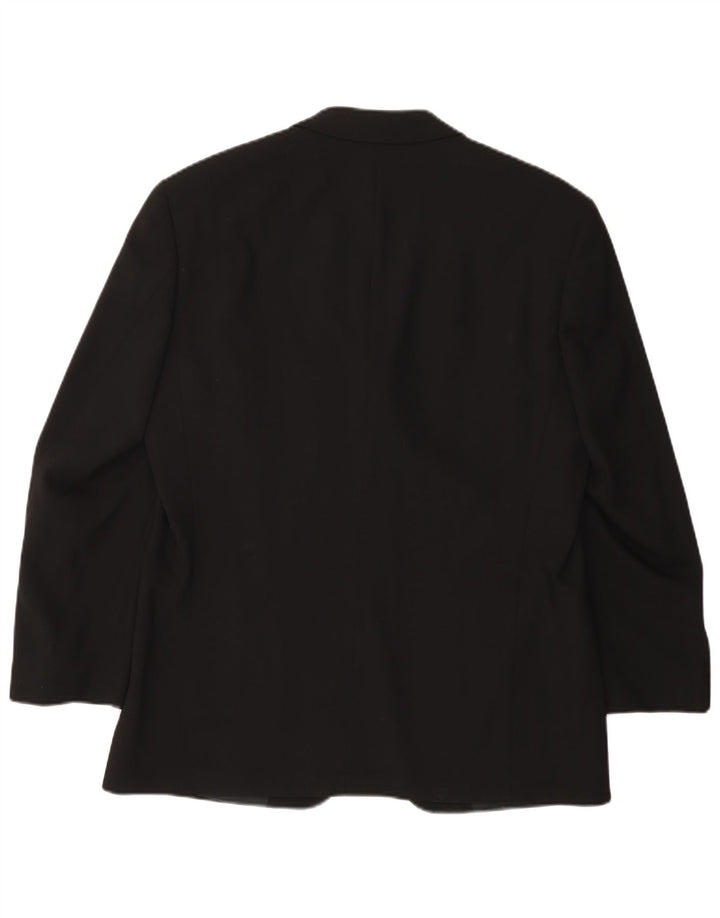Giacca blazer a 3 bottoni da uomo HUGO BOSS UK 38 media nera in lana vergine