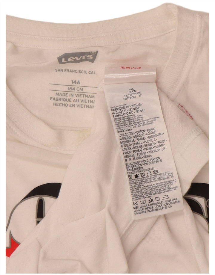 T-shirt grafica per ragazzi LEVI'S 13-14 anni in cotone bianco