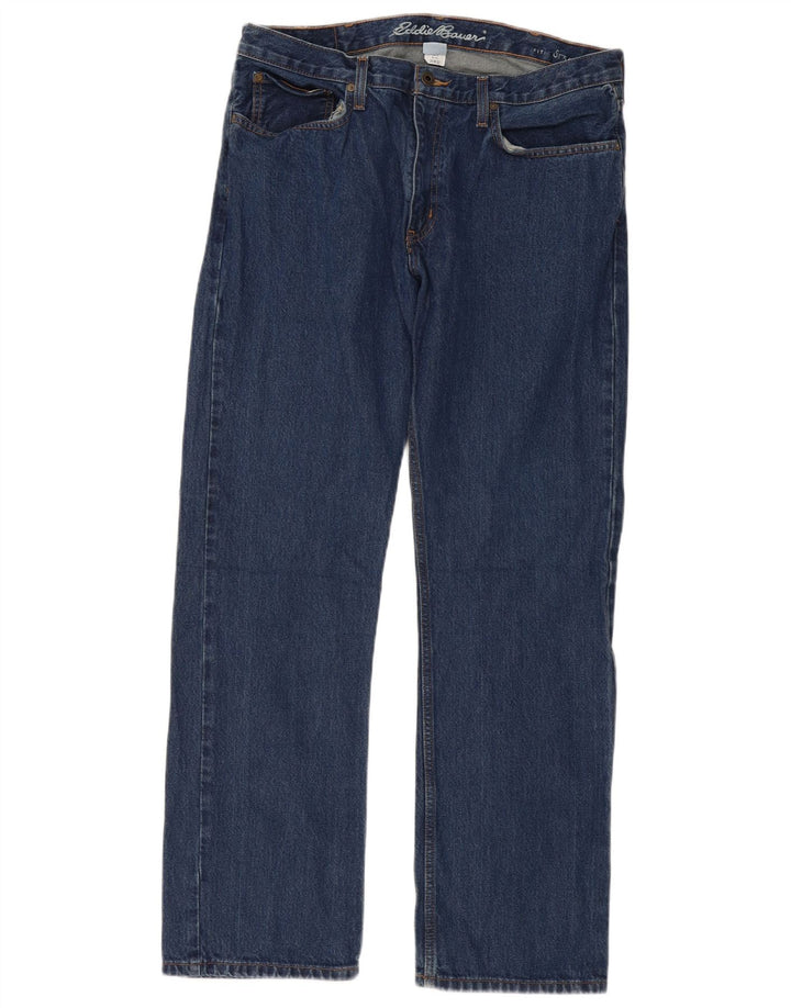 Jeans dritti da donna Eddie Bauer W36 L32 cotone blu