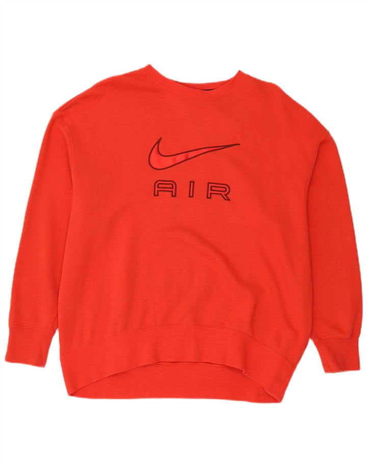 Felpa Nike da uomo con grafica ampia e vestibilità ampia, in cotone rosso medio