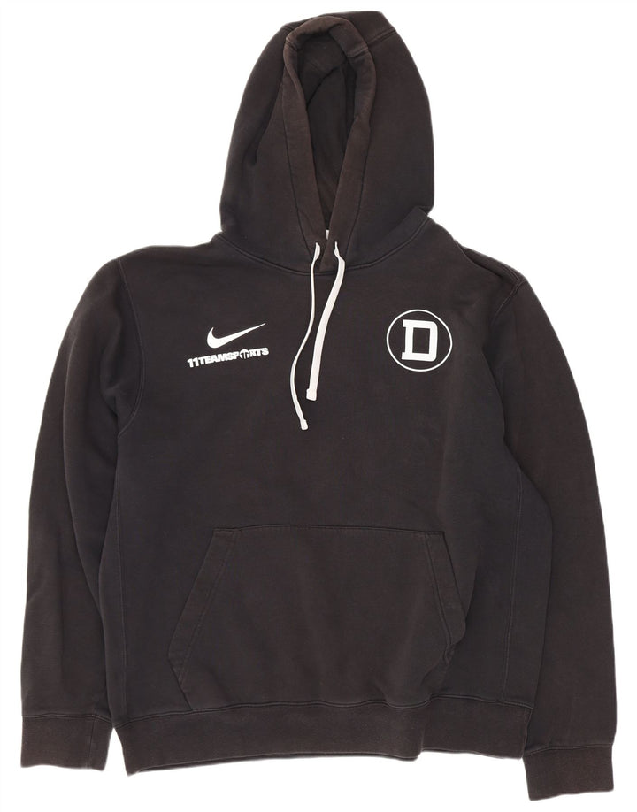 Felpa con cappuccio grafica Nike da uomo grande in cotone nero