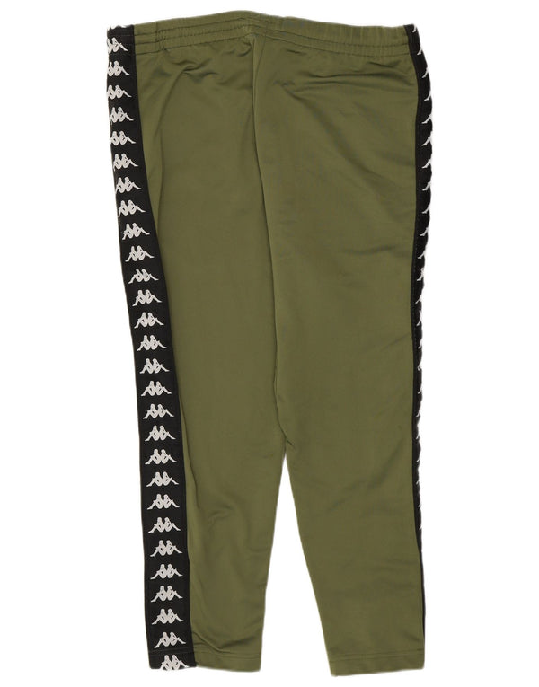 Pantaloni da tuta con grafica Kappa da donna UK 10 Small Khaki Colourblock