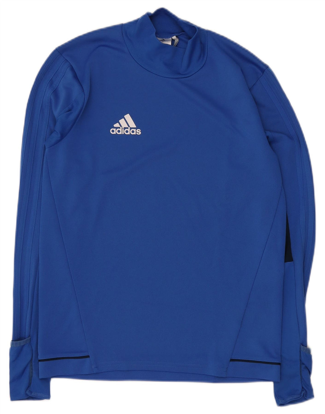 Top ADIDAS da uomo a manica lunga piccolo blu in poliestere