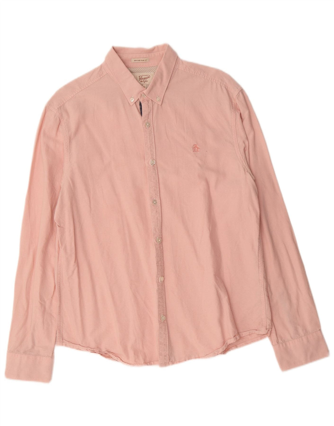 Camicia Penguin Heritage da uomo slim fit grande in cotone rosa