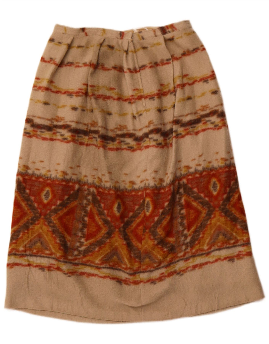Gonna a trapezio da donna VINTAGE W28 Beige medio geometrico