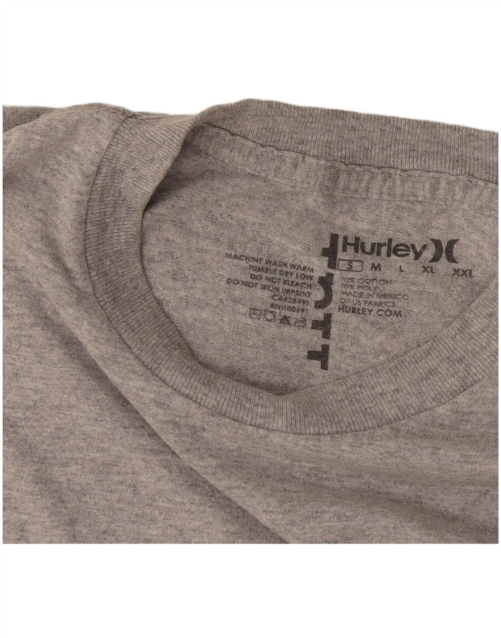 T-shirt da uomo Hurley Top Small in cotone chiazzato grigio