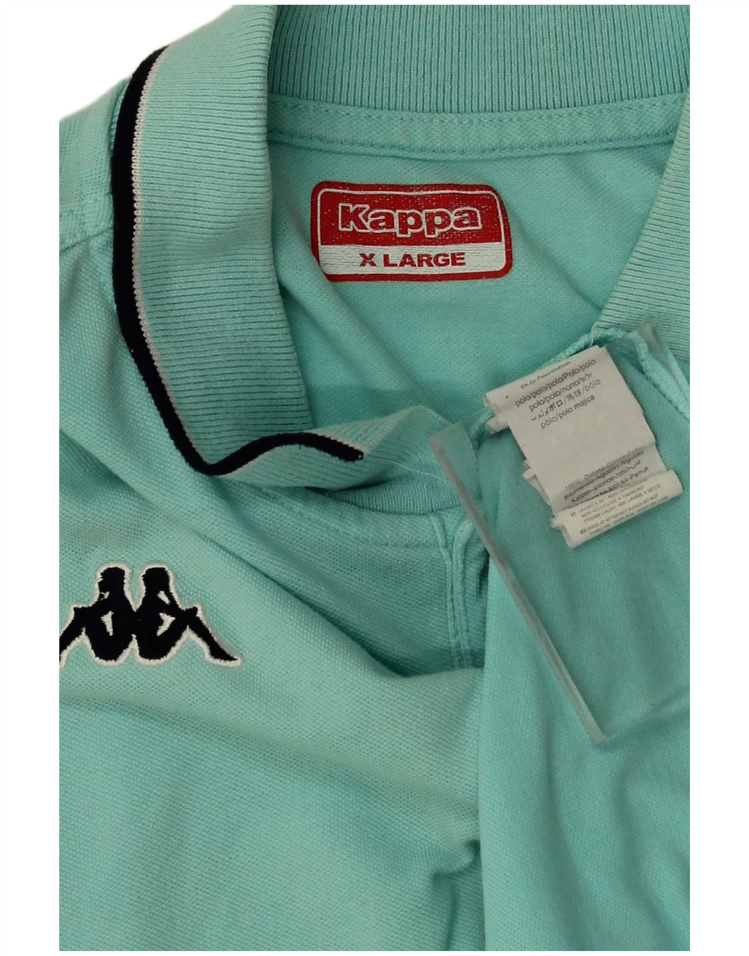 Polo Kappa Uomo XL Turchese Cotone