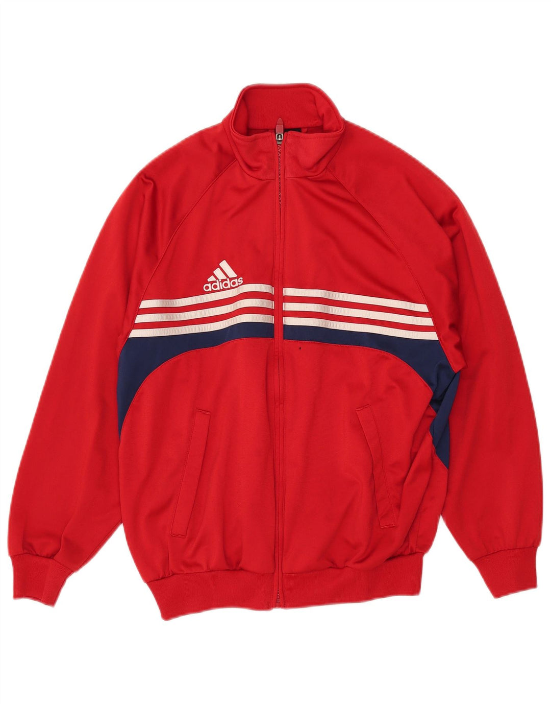 Giacca da ginnastica grafica da ragazzo Adidas 13-14 anni in poliestere rosso