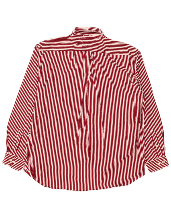 TOMMY HILFIGER Camicia da uomo grande in cotone gessato rosso