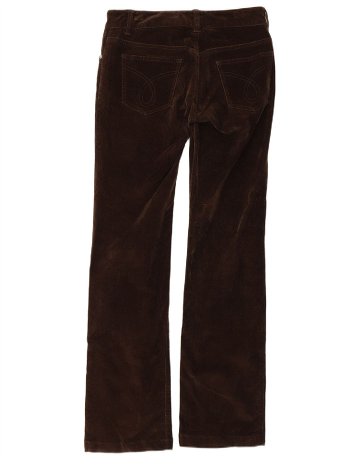 CALVIN KLEIN Pantaloni da donna in velluto a coste bootcut W27 L30 cotone marrone