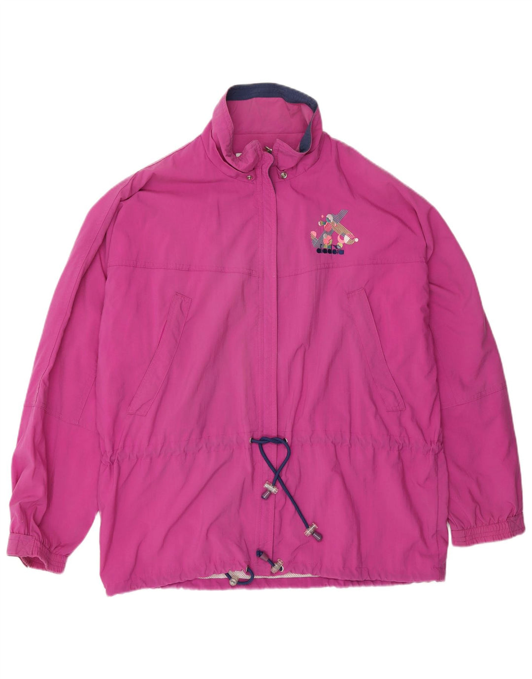 Giacca da tuta oversize da donna Diadora UK 14 poliammide viola medio