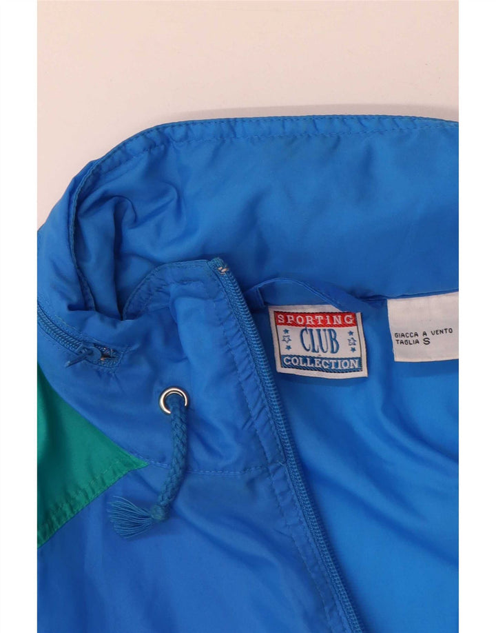 Giacca antipioggia pullover con cappuccio da uomo Sporting Club UK 36 Small Blue Colourblock