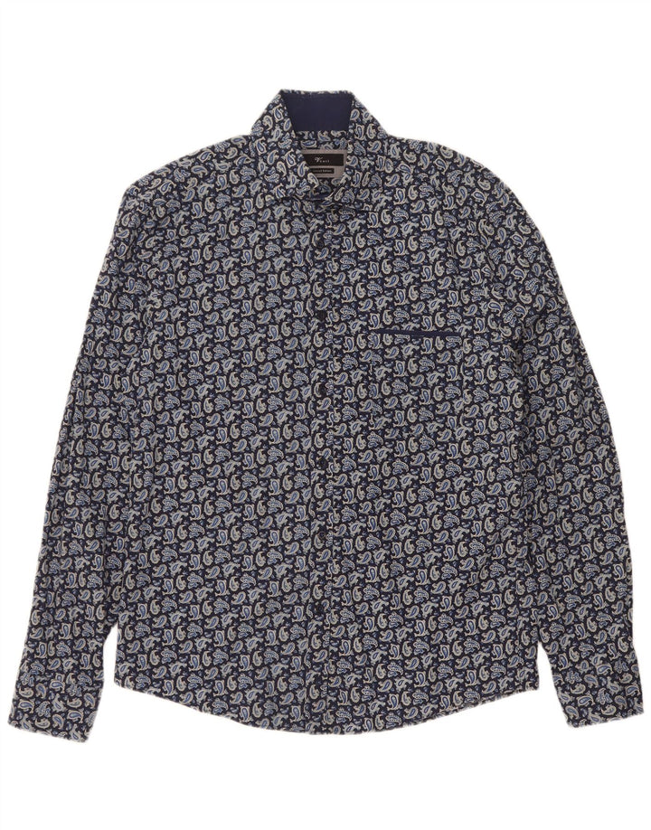 Camicia Venti da uomo in edizione limitata in cotone Paisley medio blu navy