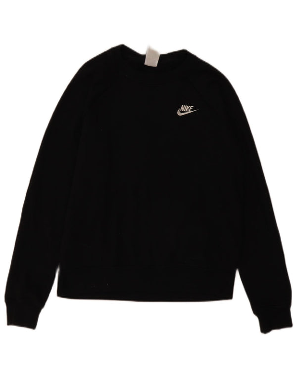 Felpa oversize da donna Nike UK 10 piccola in cotone nero
