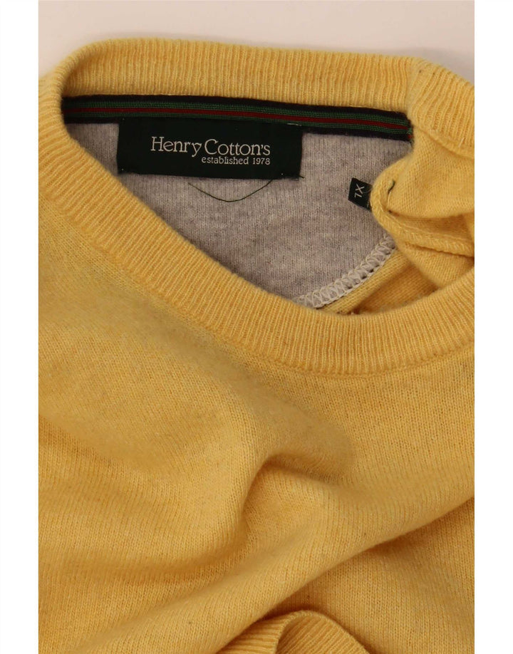 Henry Cottons Maglione da Uomo Girocollo XL Giallo