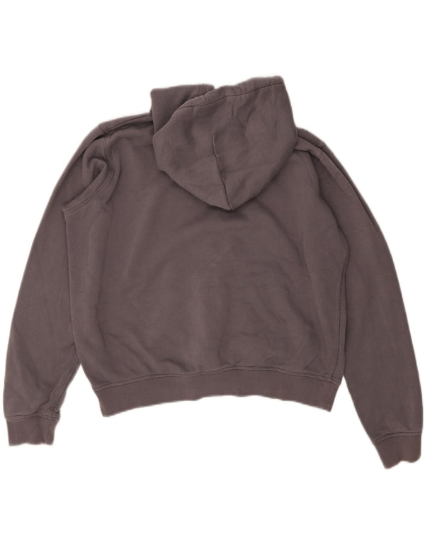 Maglione con cappuccio oversize grafico da donna Jack Wills UK 14 grande cotone grigio