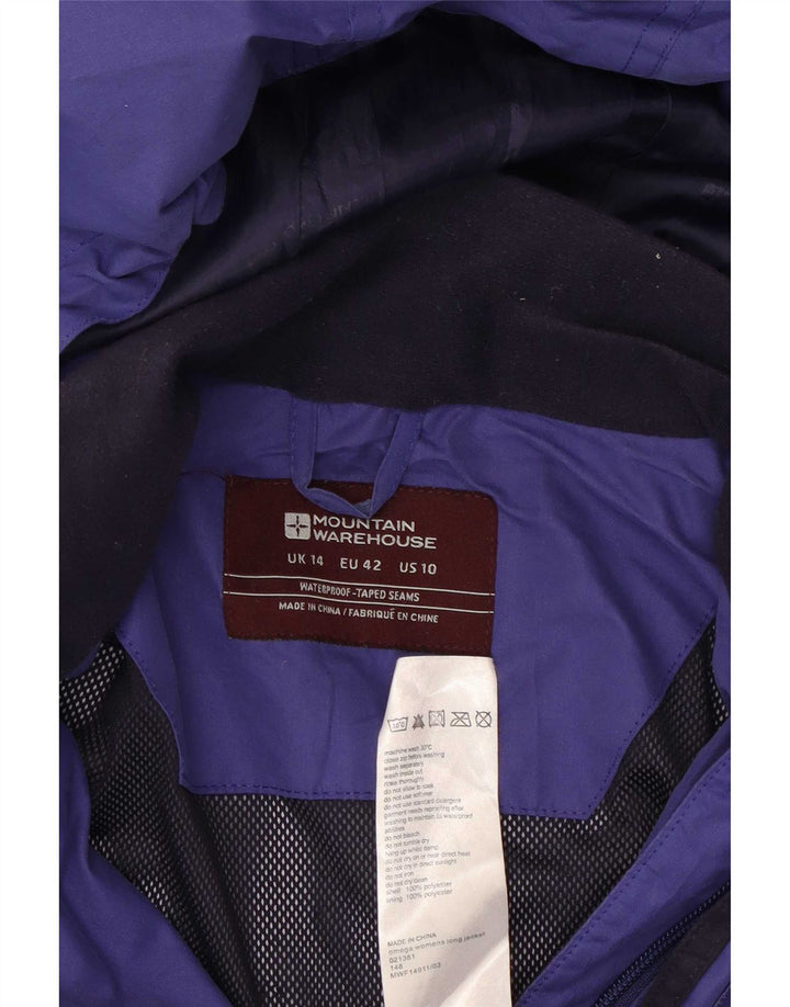 Impermeabile con cappuccio da donna Mountain Warehouse UK 14 Large Viola Poliestere