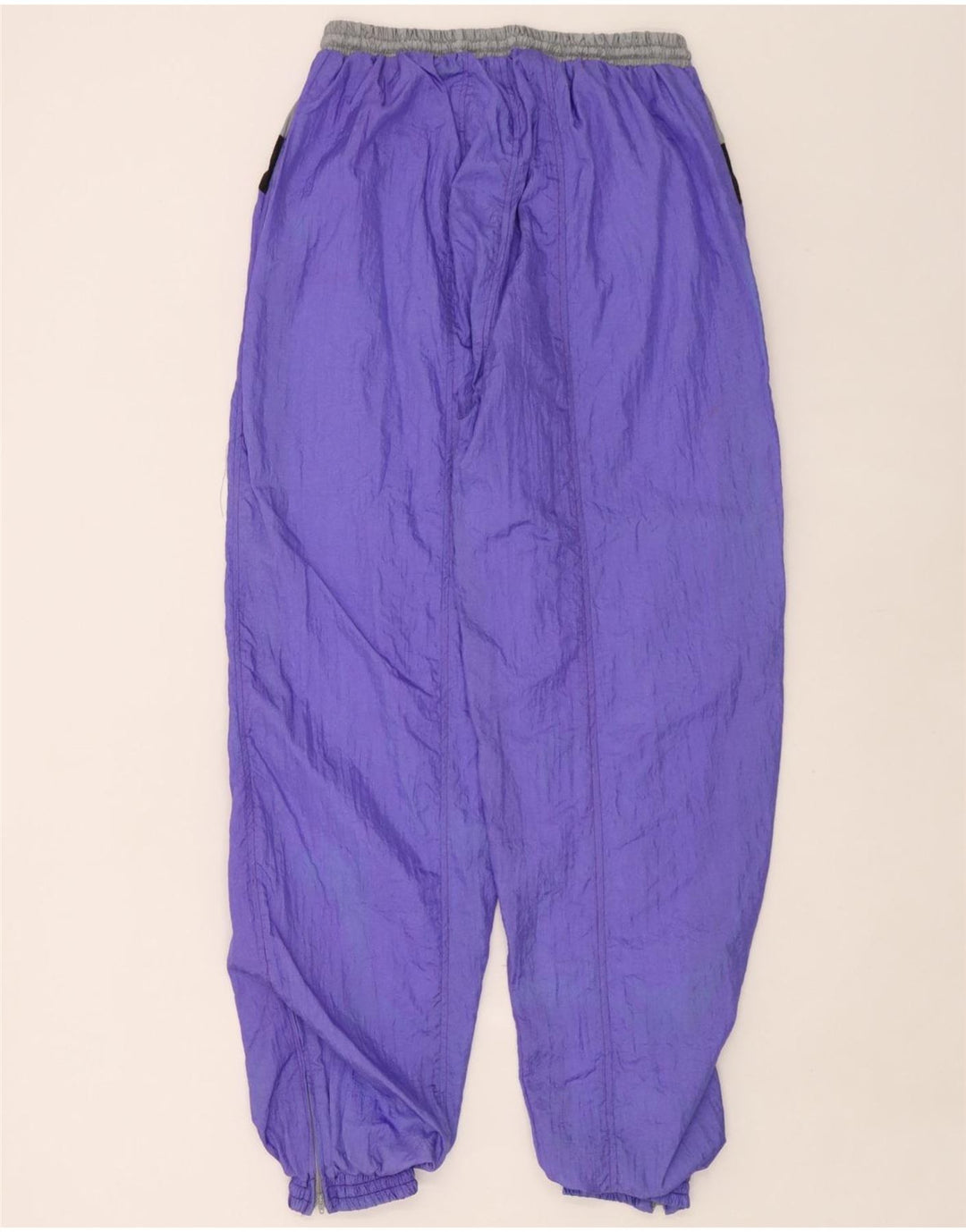 Tuta intera vintage da uomo grande viola color block in poliammide