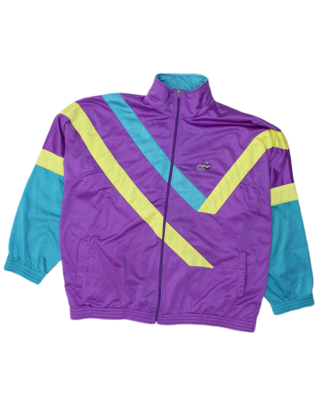 Tuta intera da uomo Brugi XL viola color block in poliestere