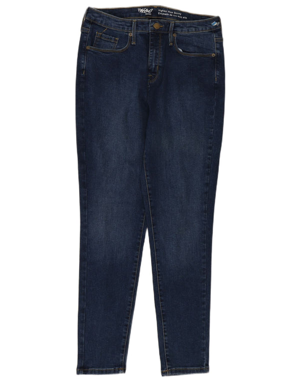 Jeans skinny a vita alta da donna Mossimo US 10 Large W30 L27 Cotone blu navy