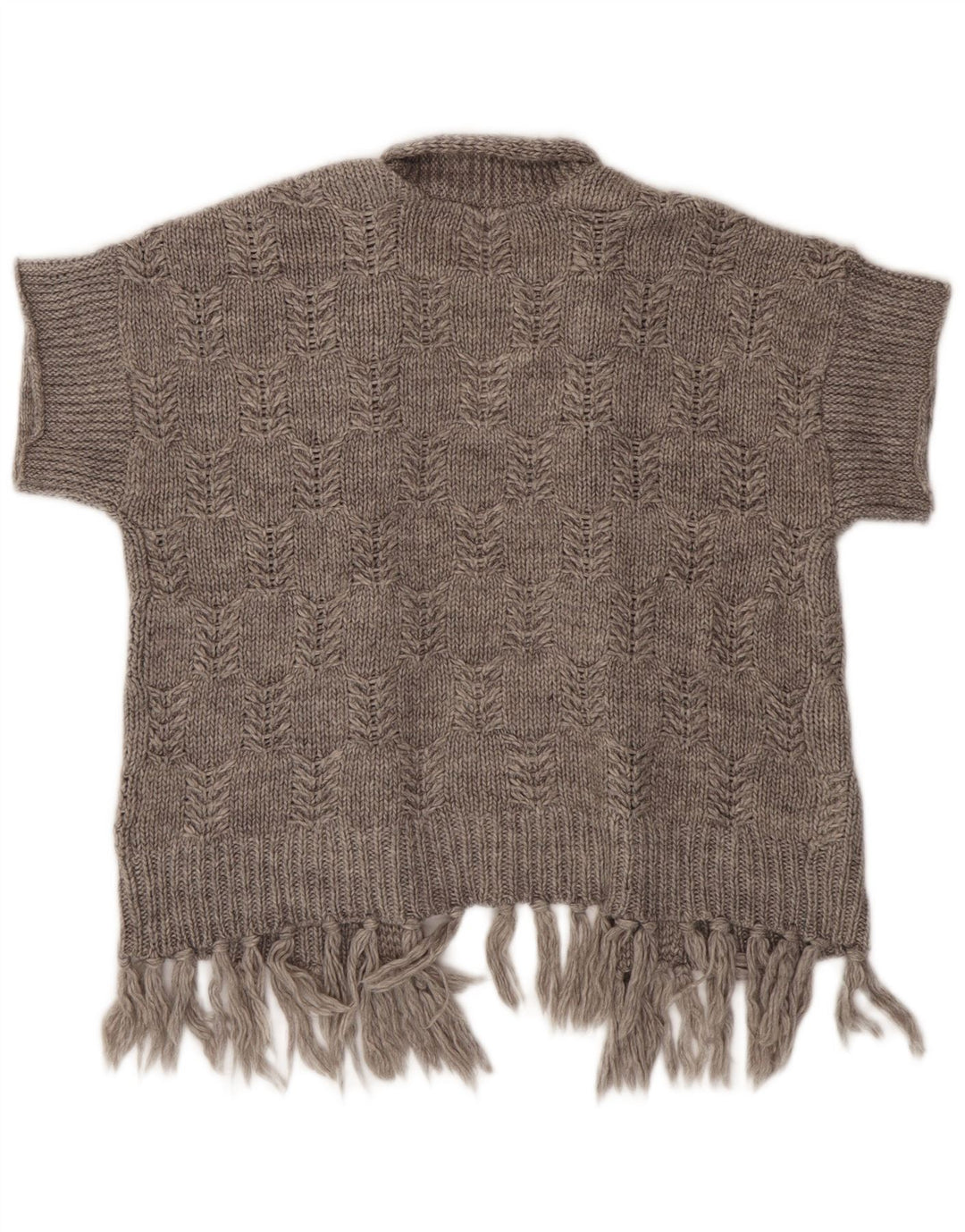 Maglione cardigan aperto a maniche corte da donna Marks & Spencer UK 14 Grigio medio