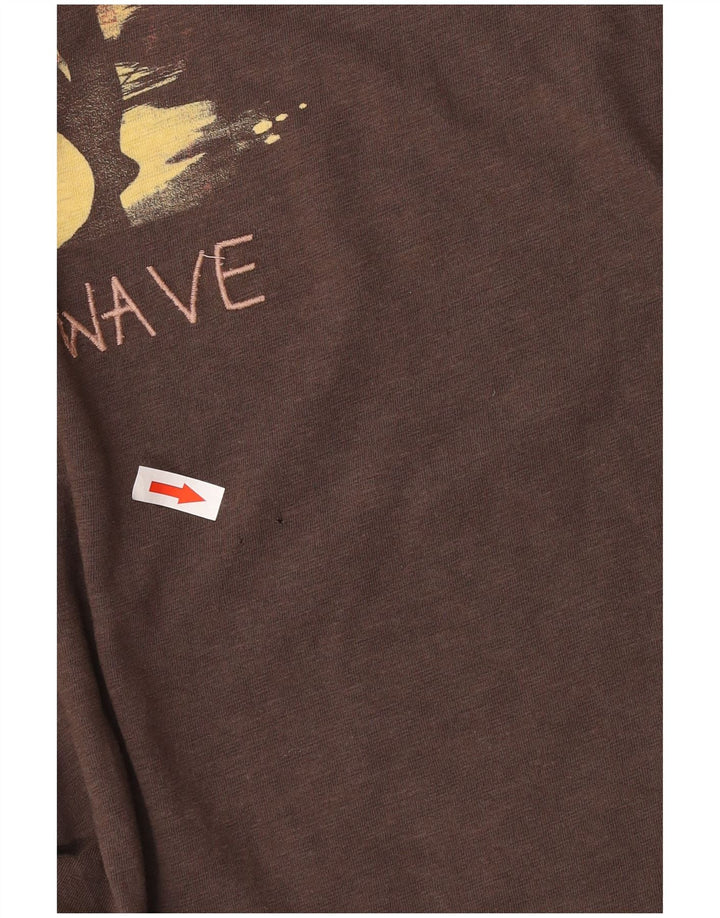 T-shirt grafica da uomo Fat Face Top XL in cotone marrone