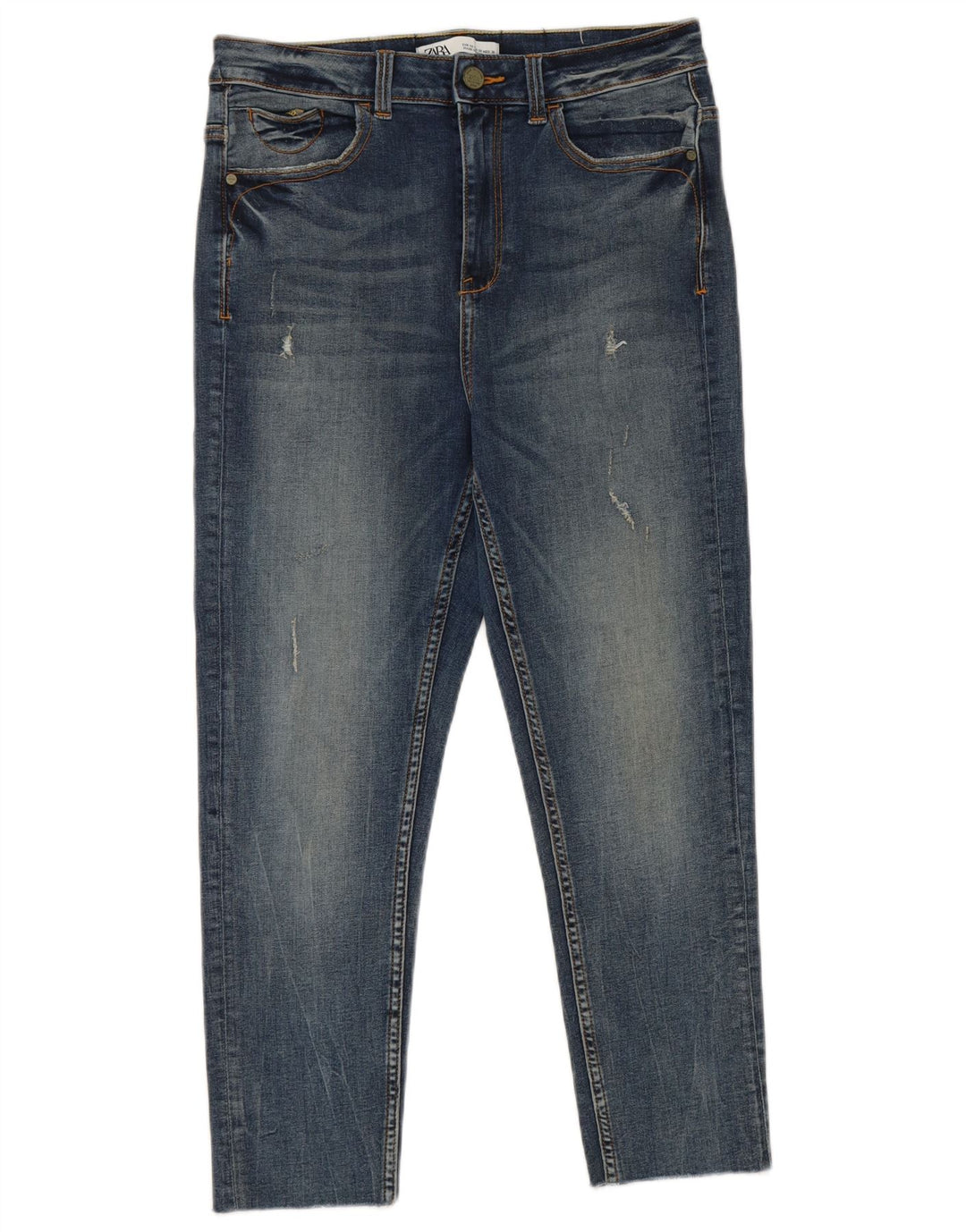 Jeans corti da donna Zara EU 40 medio W30 L24 cotone blu
