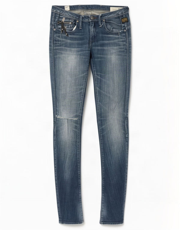 Jeans skinny effetto invecchiato da donna G-Star W28 L32 cotone blu