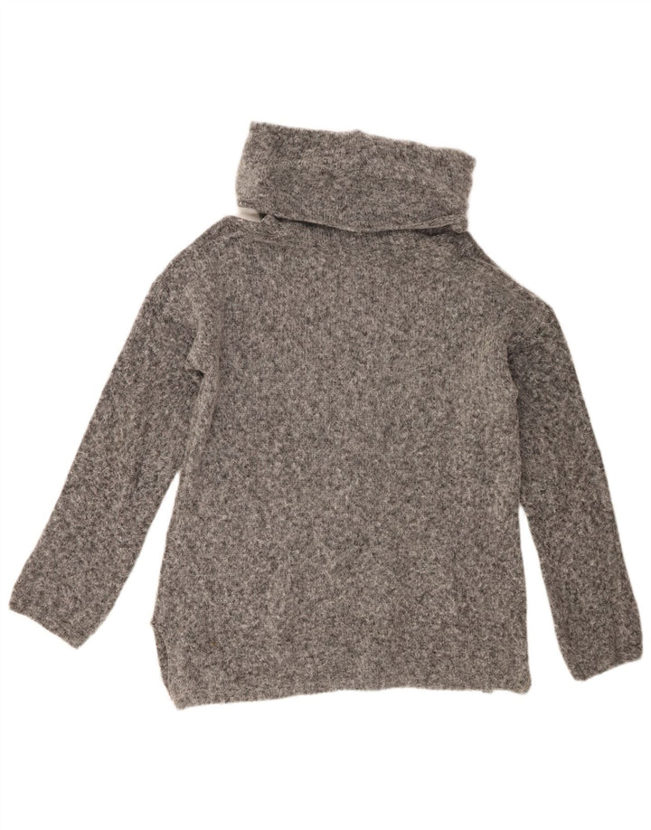 Maglione maglione a collo alto da donna Marks & Spencer UK 14 Grigio medio chiazzato