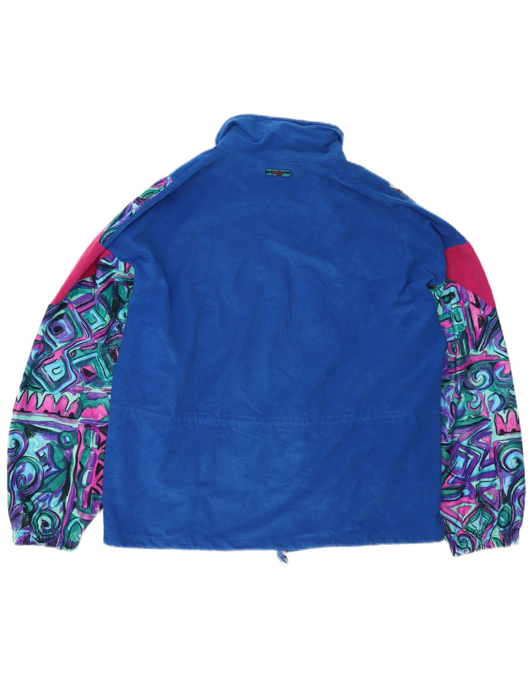 Giacca da ginnastica oversize da donna Terinda UK 14 Blu medio geometrico