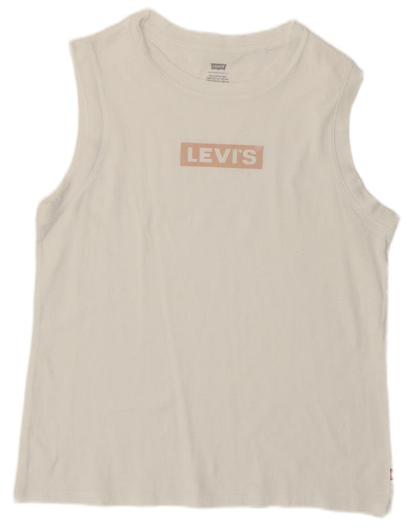 T-shirt grafica da donna LEVI'S Top UK 12 Medium White