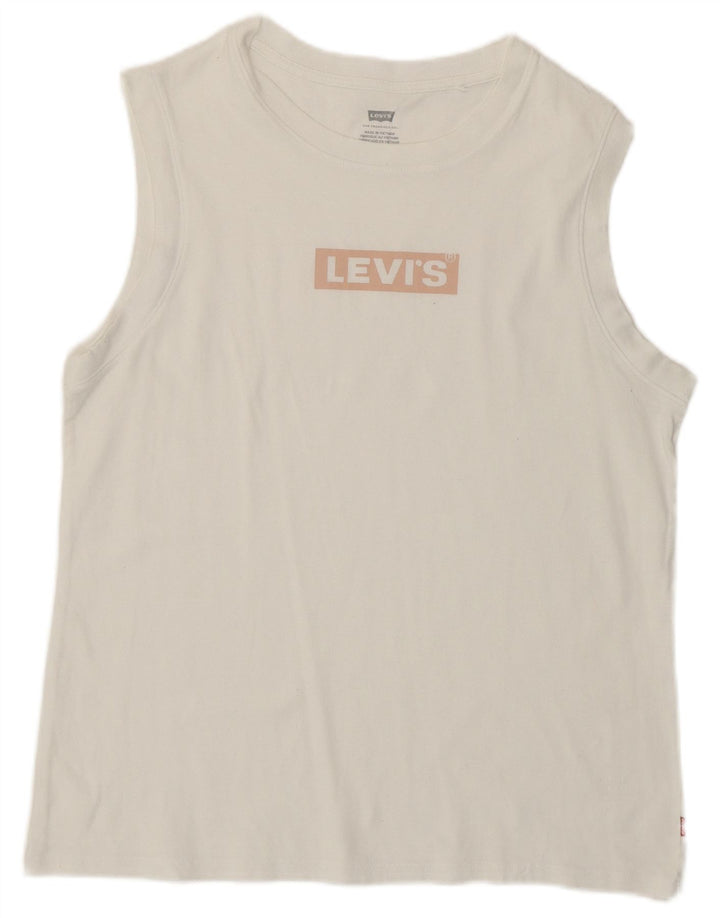 T-shirt grafica da donna LEVI'S Top UK 12 Medium White
