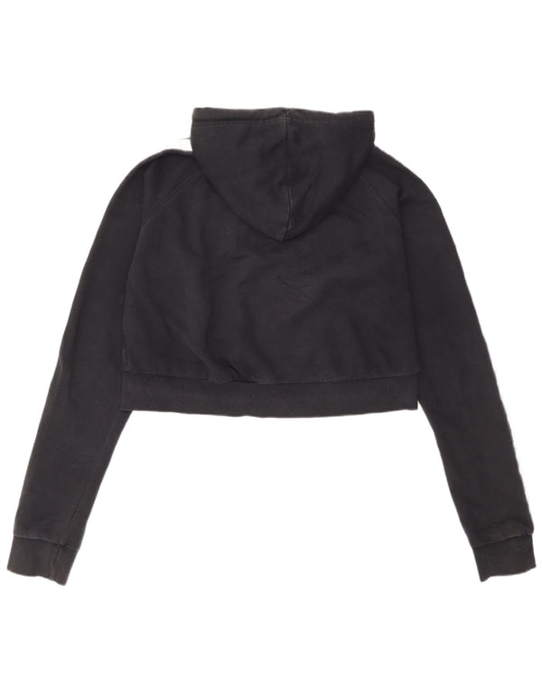 Felpa con cappuccio e zip grafica da donna Ellesse UK 14 Large Black Colourblock